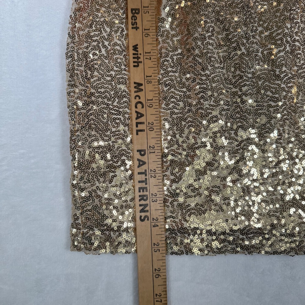 superdown Gold Sequin Strapless Mini‎ Dress NWT Size XS Bodycon Party | Vegas - Picture 8 of 10